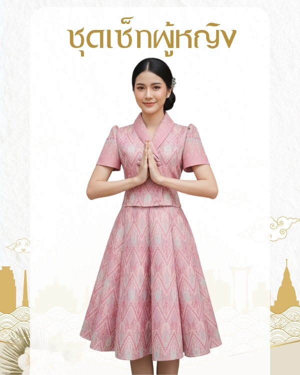 ชุดเซ็ทผ้าไหมผู้หญิงสีปูน